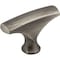 Elements 1-5/8" Overall Length Brushed Pewter Aiden Cabinet "T" Knob 993BNBDL - alternate 1